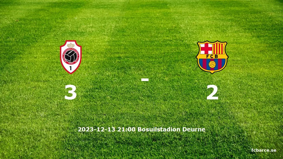 Antwerp mot FC Barcelona tidslinje och laguppställning