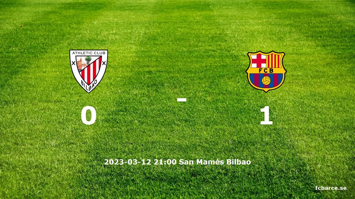 Athletic Club mot FC Barcelona tidslinje och laguppställning