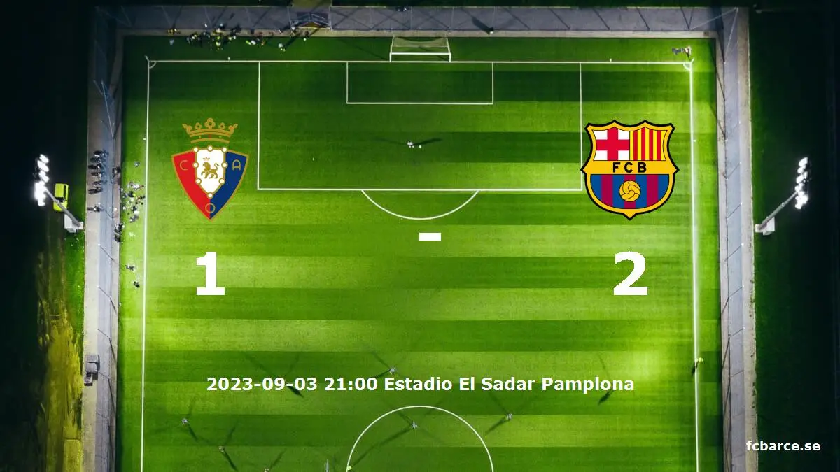 CA Osasuna mot FC Barcelona tidslinje och laguppställning