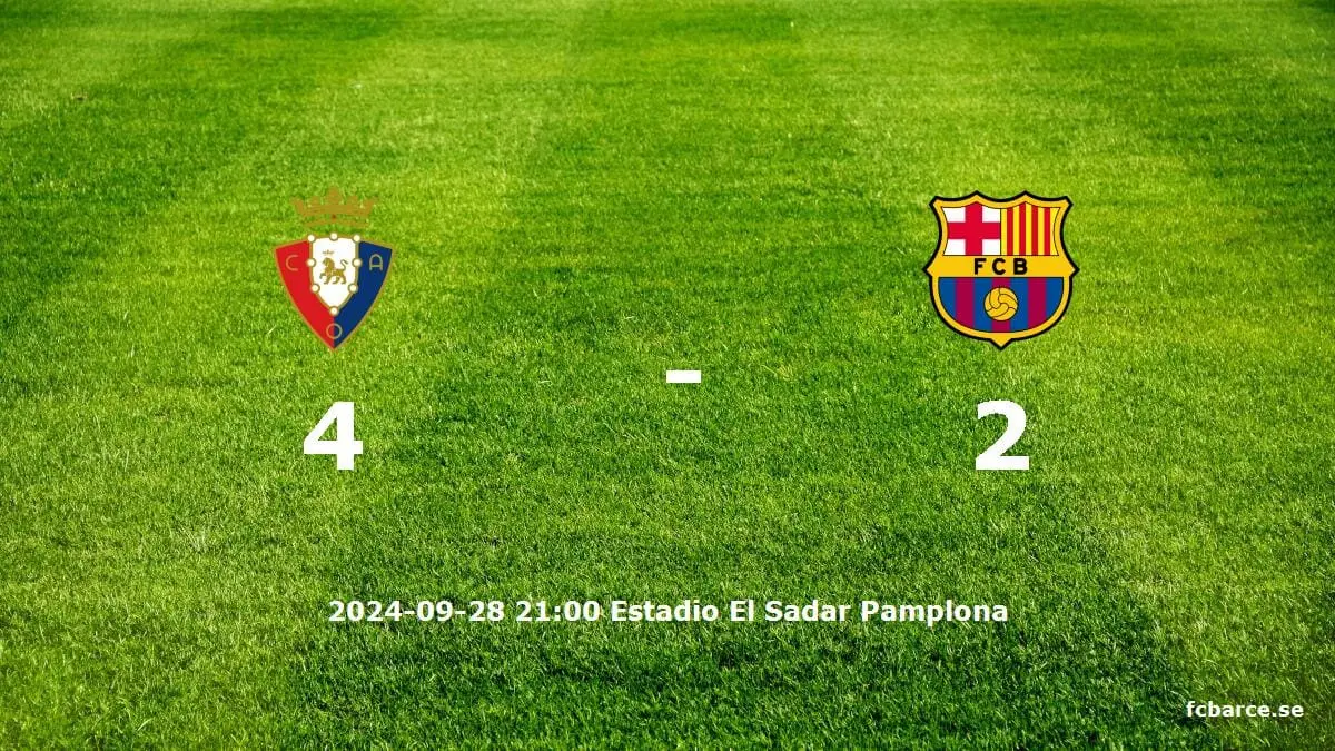 CA Osasuna mot FC Barcelona tidslinje och laguppställning