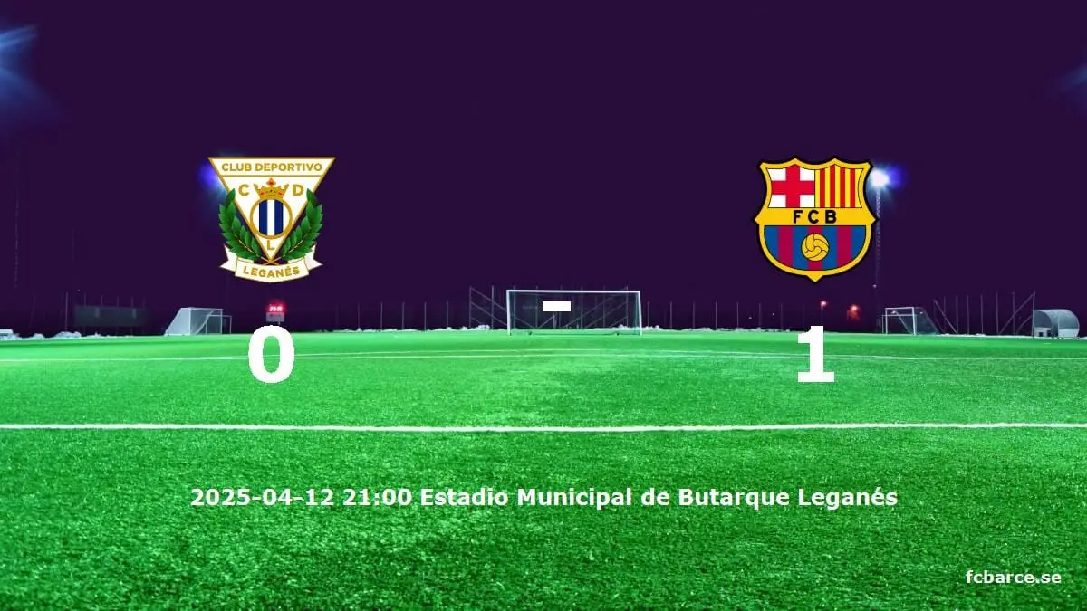 CD Leganés mot FC Barcelona tidslinje och laguppställning