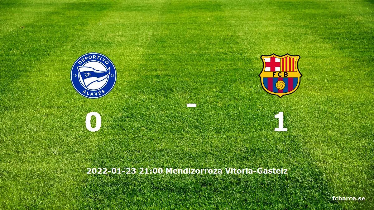 Deportivo Alavés mot FC Barcelona tidslinje och laguppställning