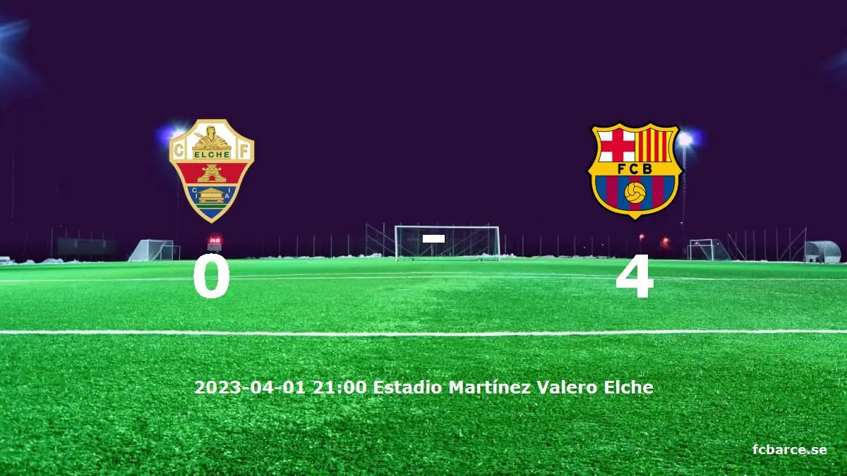 Elche CF mot FC Barcelona tidslinje och laguppställning