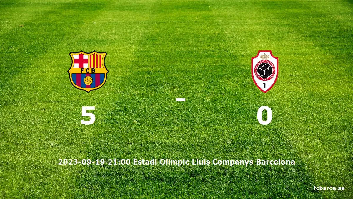 FC Barcelona mot Antwerp tidslinje och laguppställning