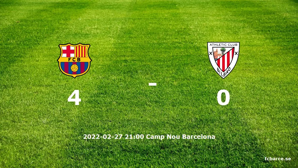 FC Barcelona mot Athletic Club tidslinje och laguppställning