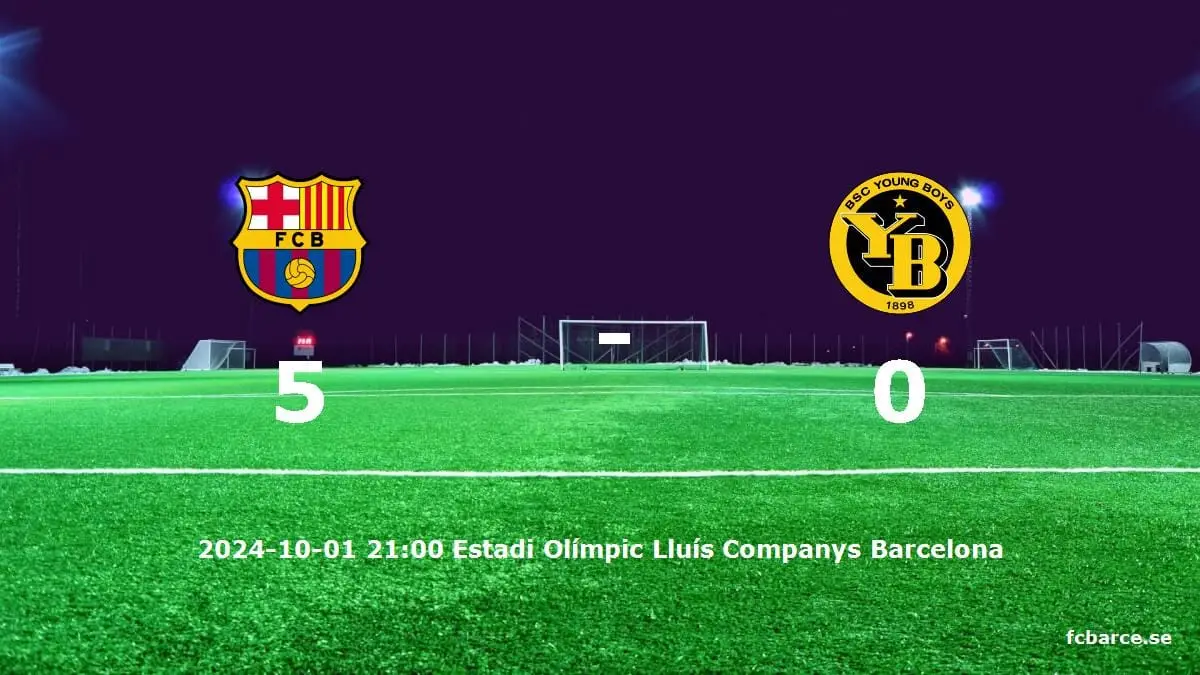 FC Barcelona mot BSC Young Boys tidslinje och laguppställning