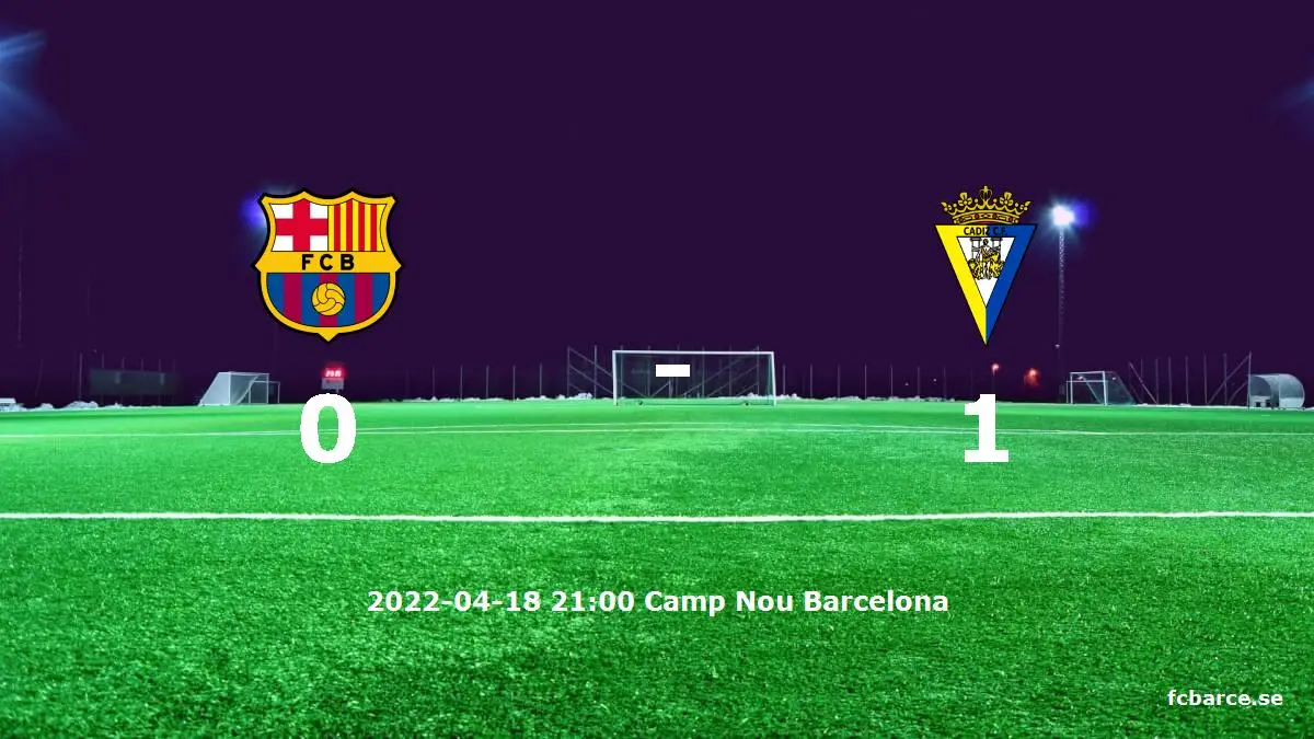 FC Barcelona mot Cádiz CF tidslinje och laguppställning