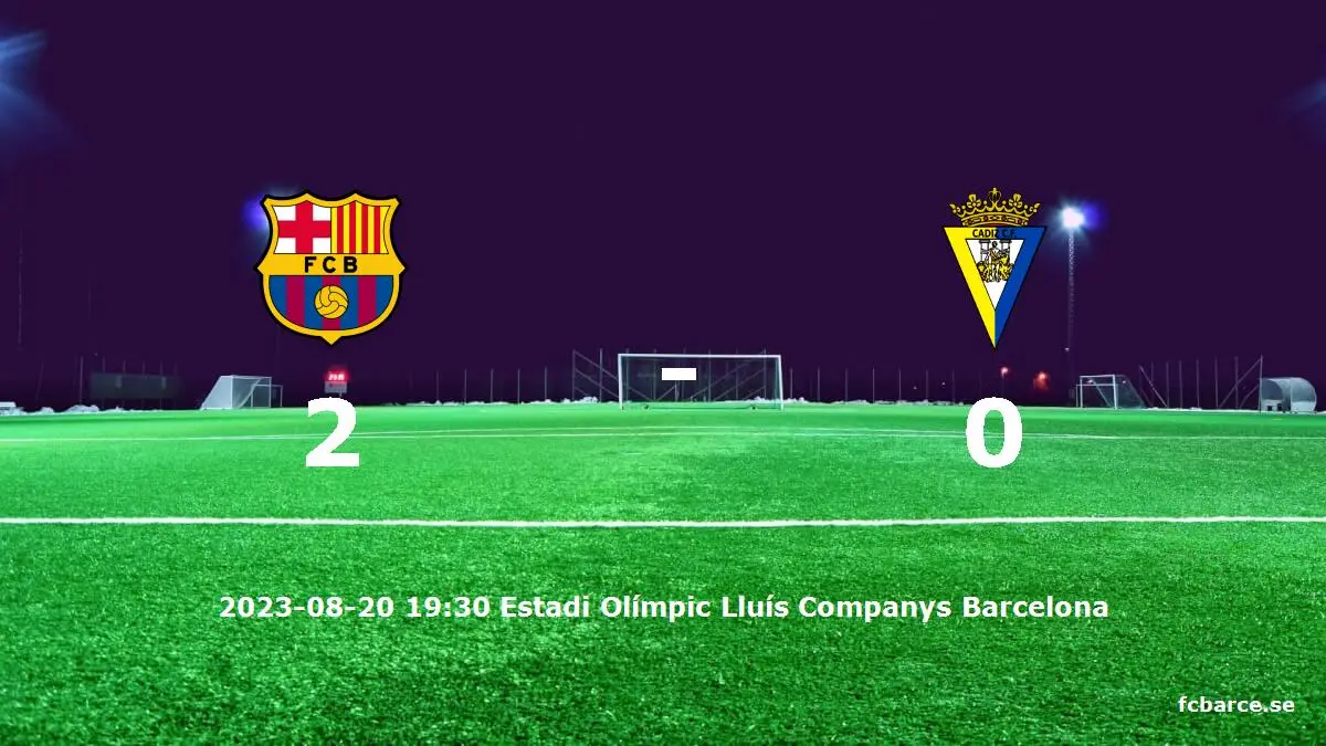 FC Barcelona mot Cádiz CF tidslinje och laguppställning