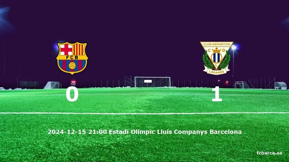 FC Barcelona mot CD Leganés tidslinje och laguppställning