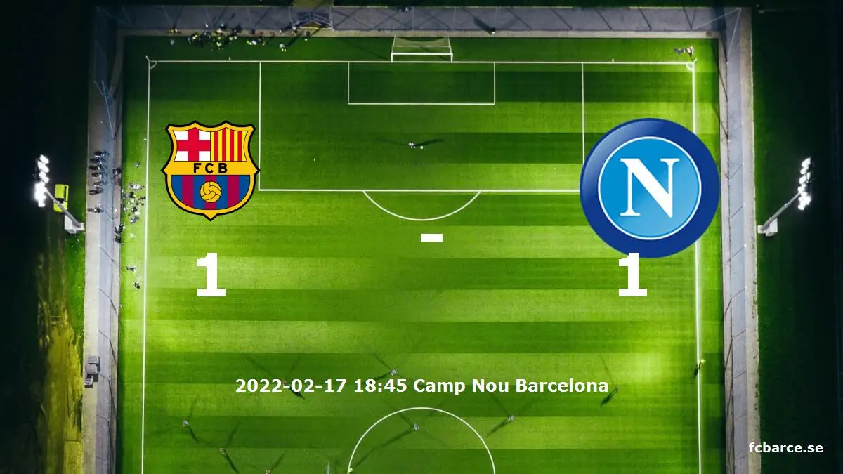 FC Barcelona mot Napoli tidslinje och laguppställning