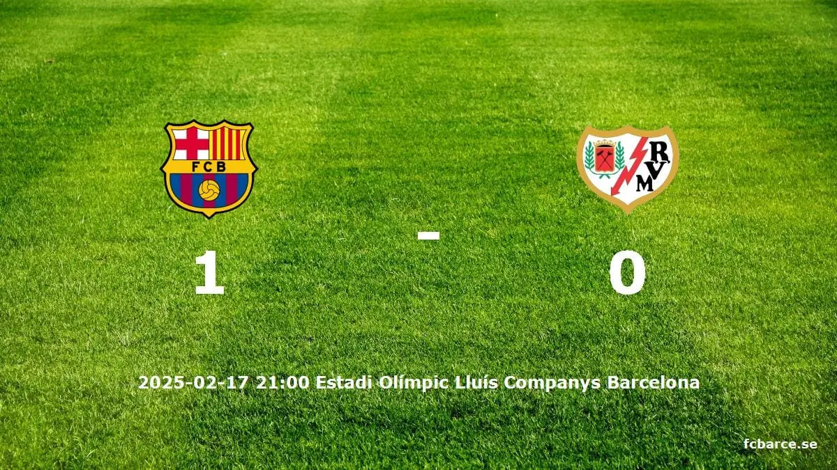 FC Barcelona mot Rayo Vallecano tidslinje och laguppställning