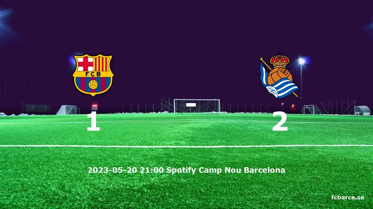 FC Barcelona mot Real Sociedad tidslinje och laguppställning