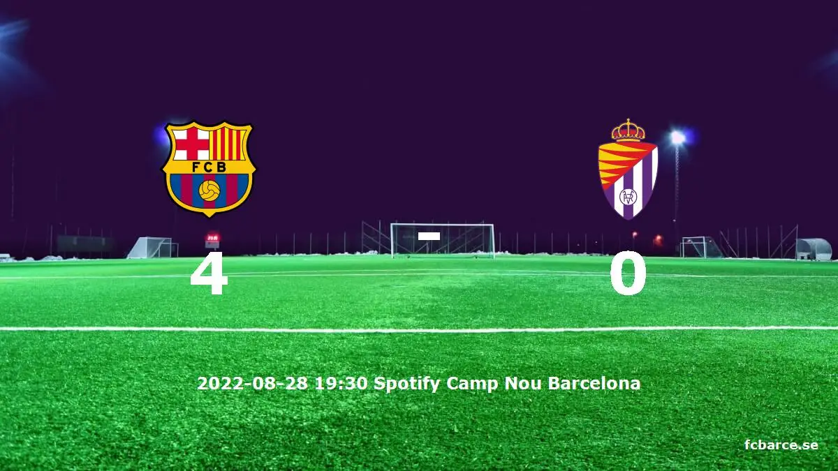 FC Barcelona mot Real Valladolid tidslinje och laguppställning