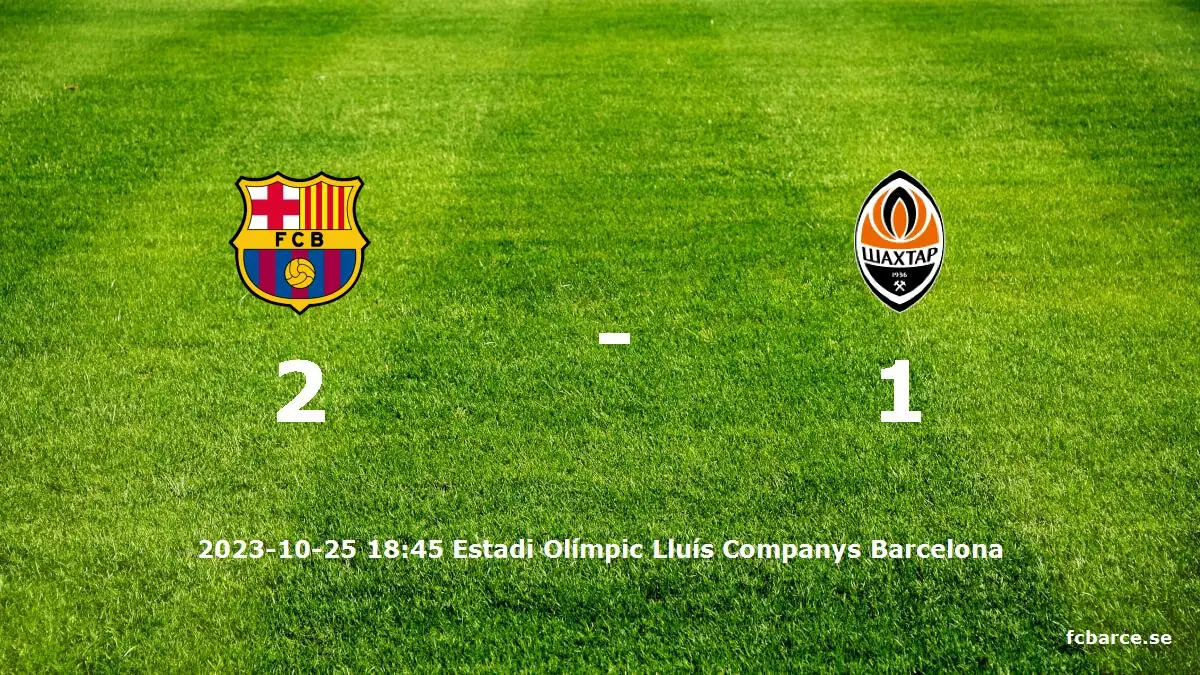 FC Barcelona mot Shakhtar Donetsk tidslinje och laguppställning