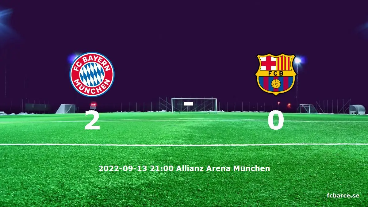 FC Bayern München mot FC Barcelona tidslinje och laguppställning