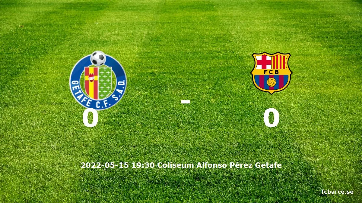 Getafe CF mot FC Barcelona tidslinje och laguppställning