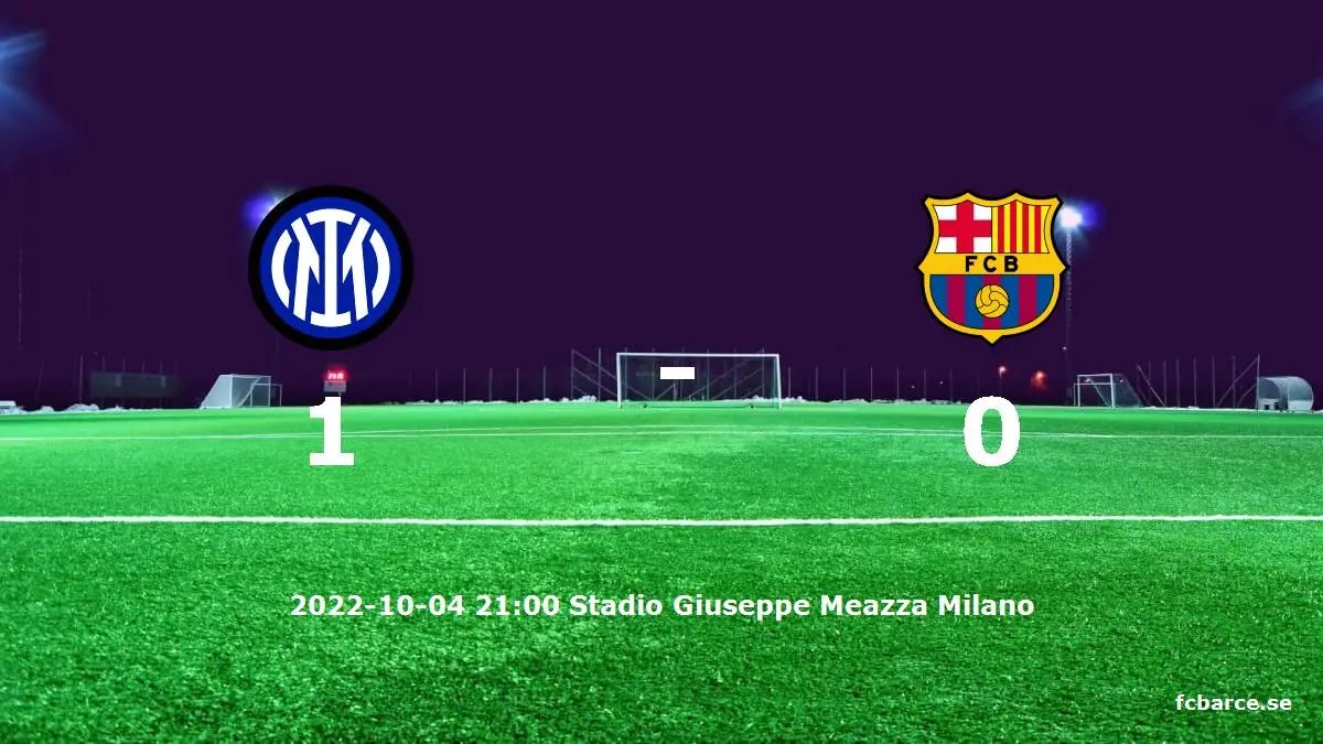 Internazionale mot FC Barcelona tidslinje och laguppställning