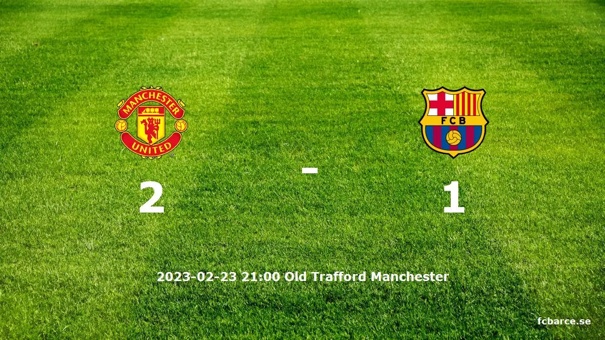 Manchester United mot FC Barcelona tidslinje och laguppställning
