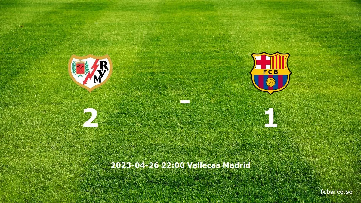 Rayo Vallecano mot FC Barcelona tidslinje och laguppställning