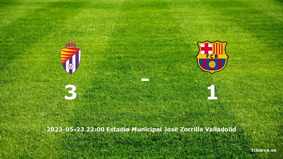 Real Valladolid mot FC Barcelona tidslinje och laguppställning