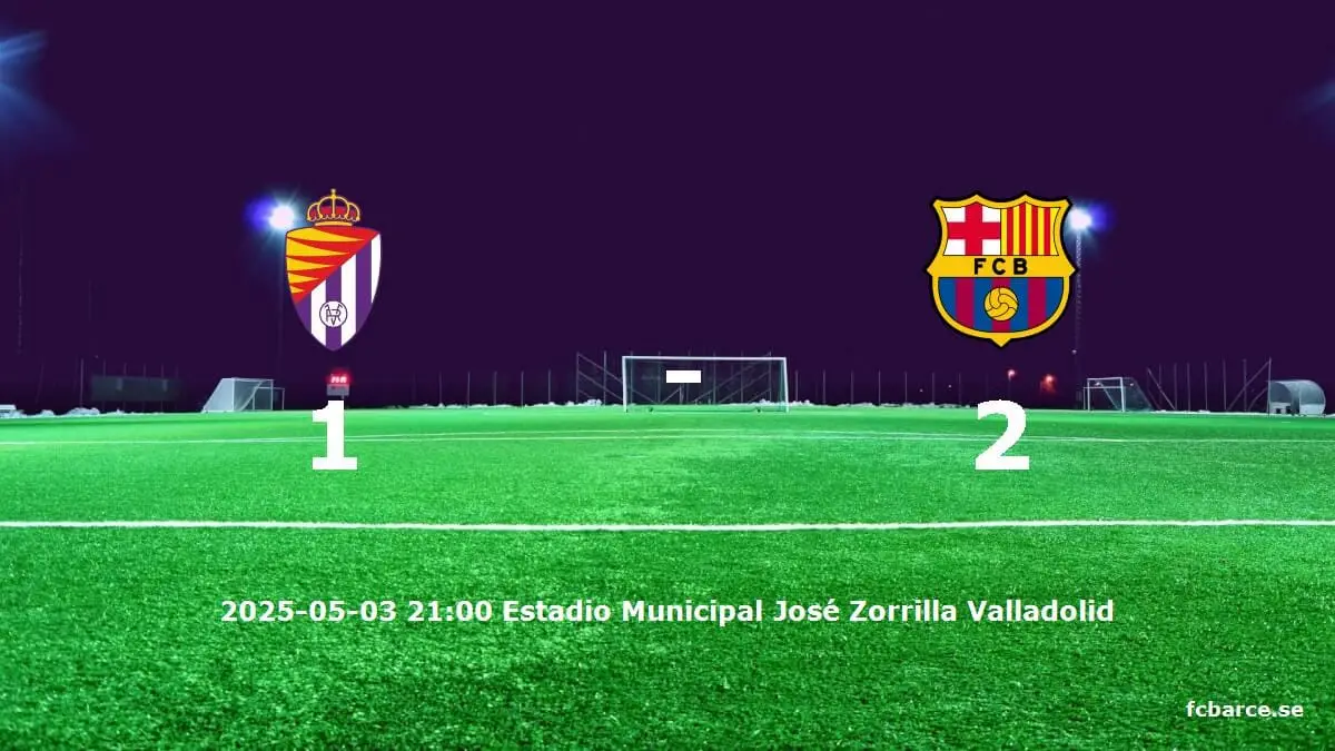 Real Valladolid mot FC Barcelona tidslinje och laguppställning