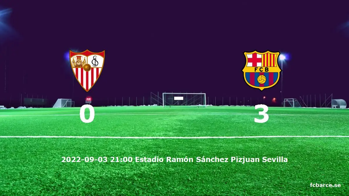 Sevilla FC mot FC Barcelona tidslinje och laguppställning