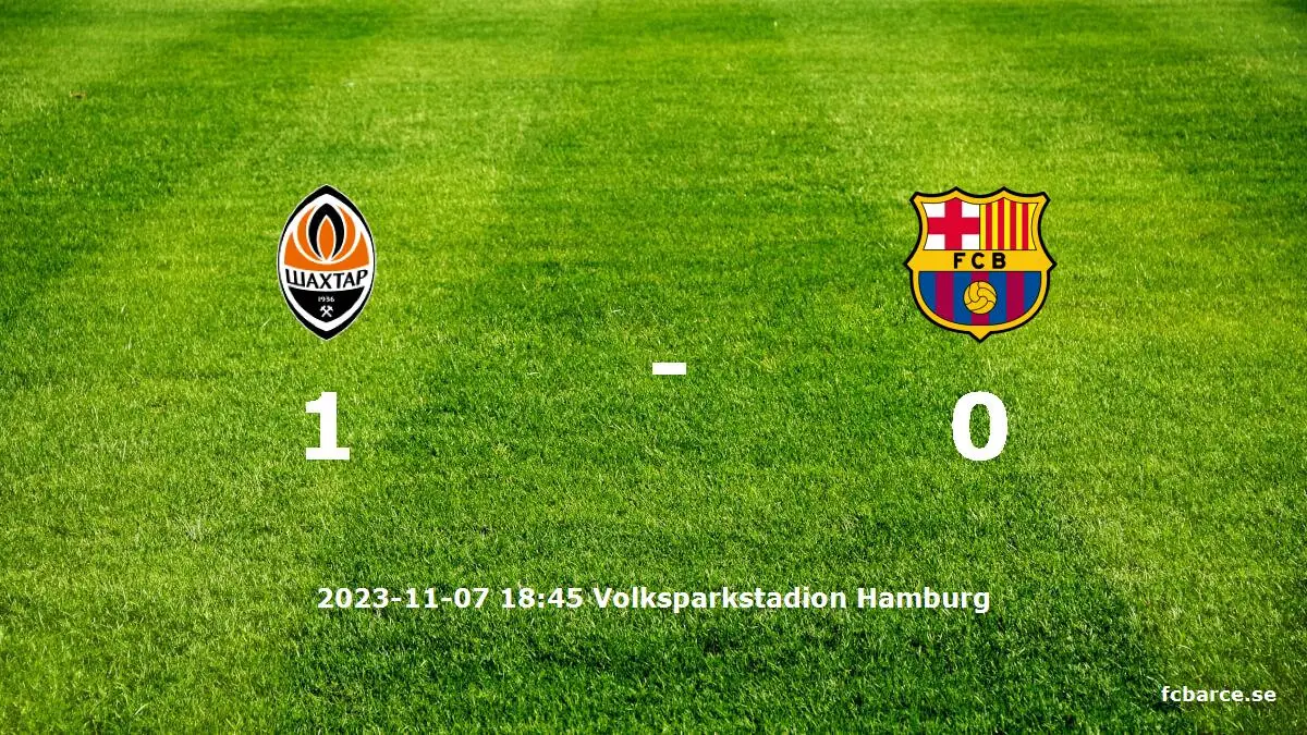Shakhtar Donetsk mot FC Barcelona tidslinje och laguppställning