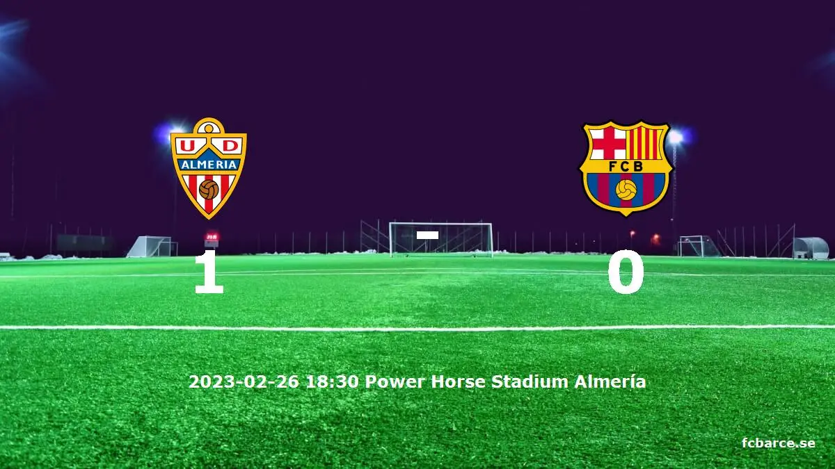 UD Almería mot FC Barcelona tidslinje och laguppställning