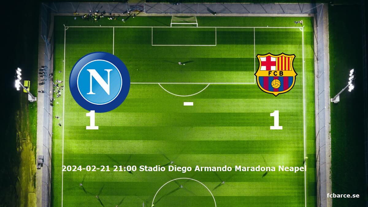 Napoli mot FC Barcelona tidslinje och laguppställning